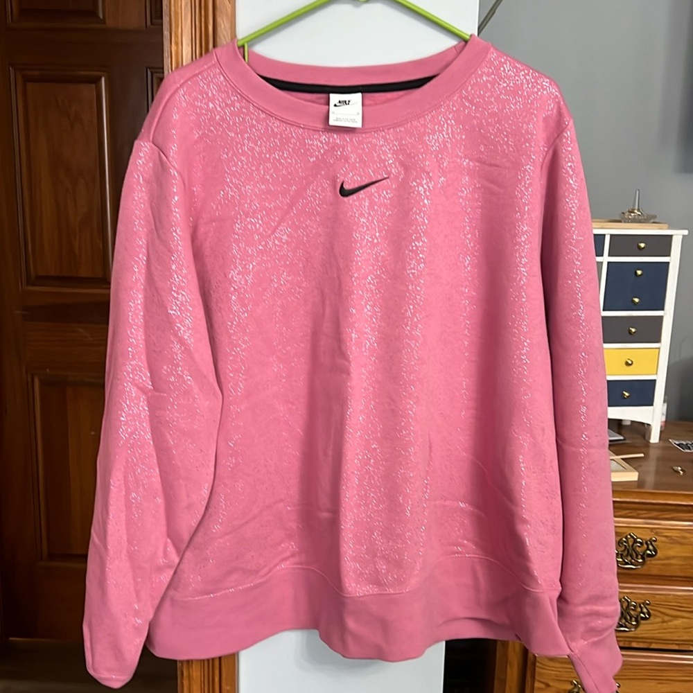 Nike Pink sparkle Crew Sweatshirt
